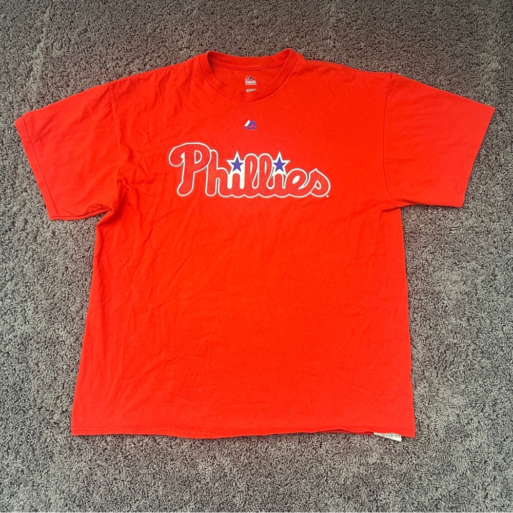Philadelphia Phillies Majestic Shirt Jake Arrieta #49 Men's Size XL Men's Red